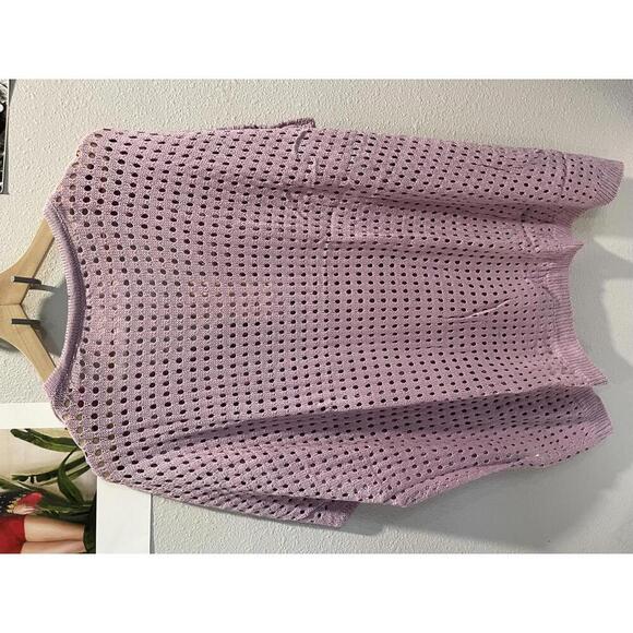 Dokotoo Womens Summer V Neck Short Sleeve- Lavender- Size 2xL - Picture 5 of 5